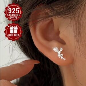 Chic Sterling Silver Fairy Earrings
